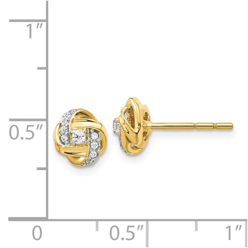 14K Diamond Post Earrings