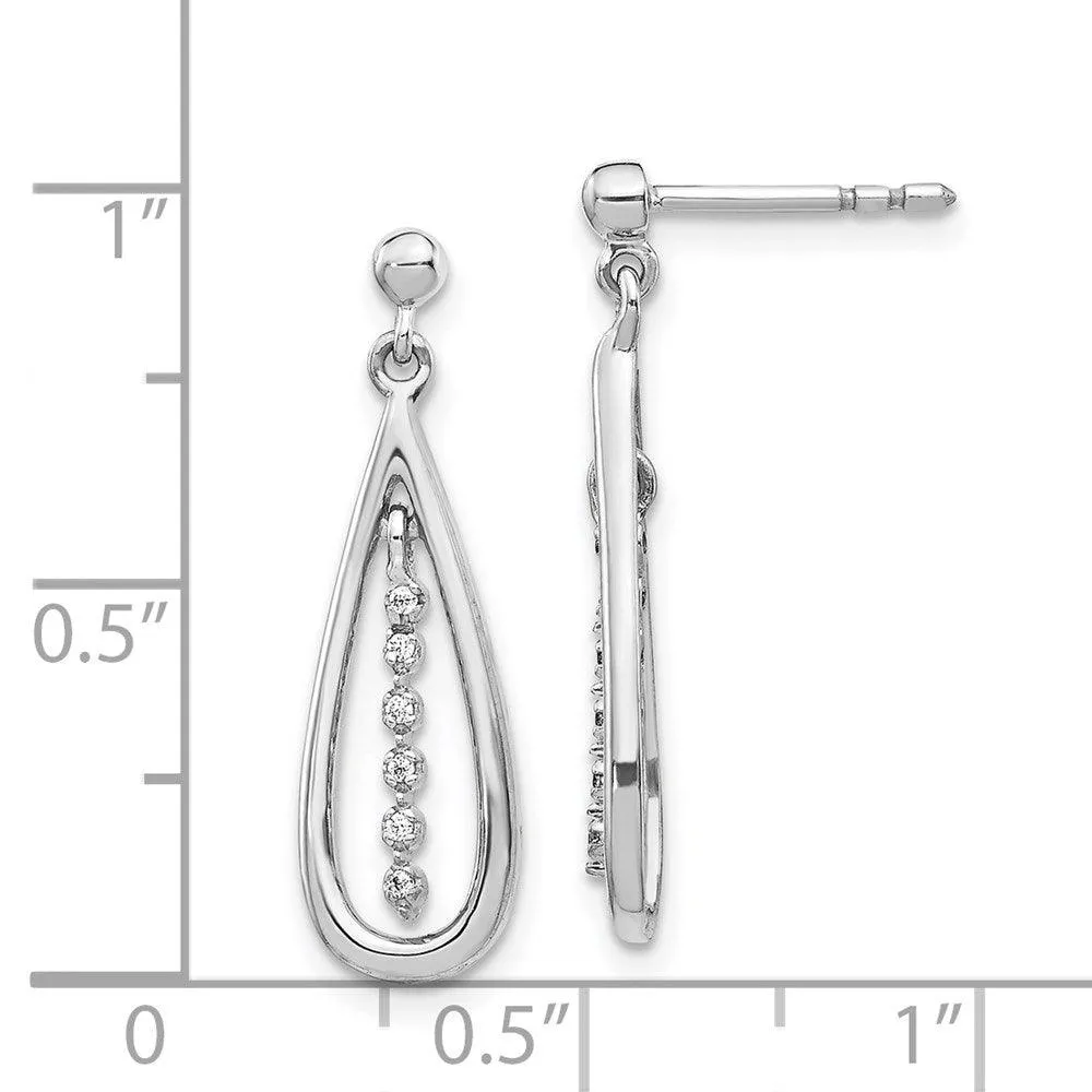 14k White Gold Diamond Earrings