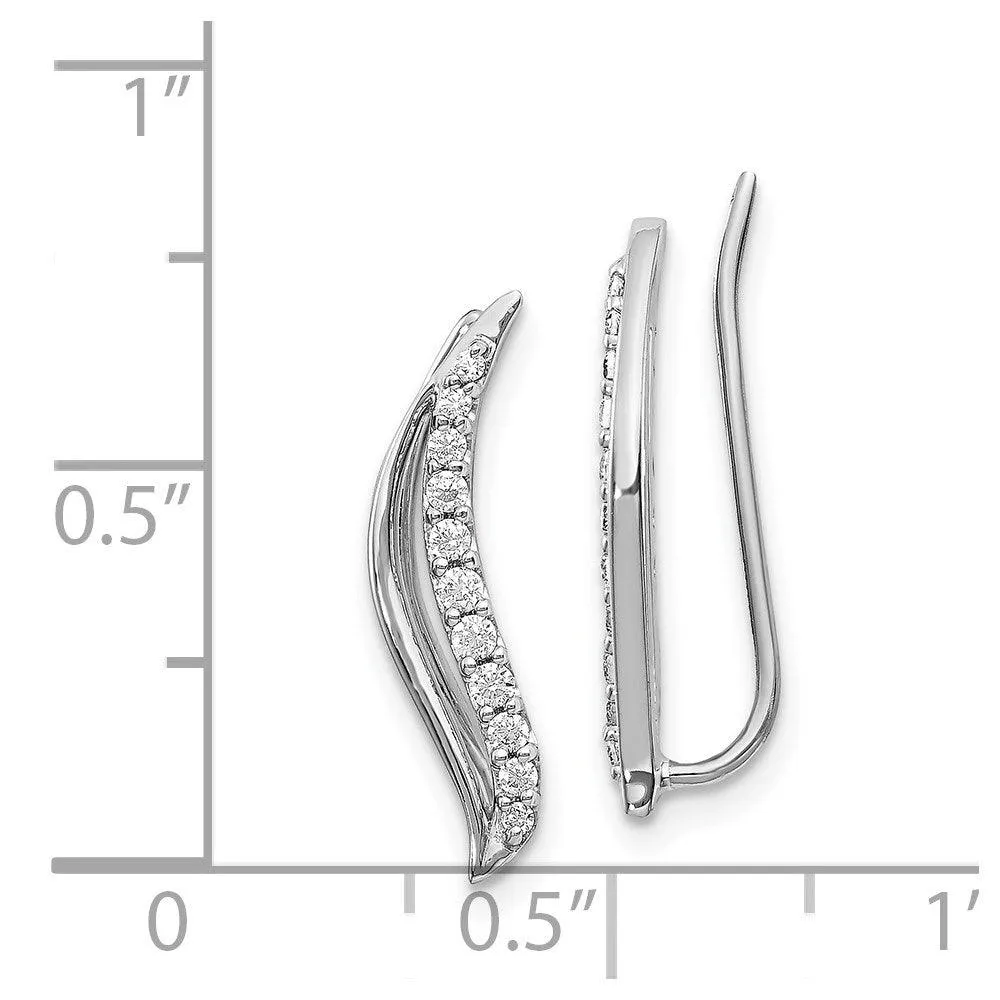 14k White Gold Diamond Earrings