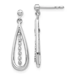 14k White Gold Diamond Earrings