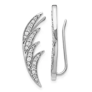 14k White Gold Diamond Earrings