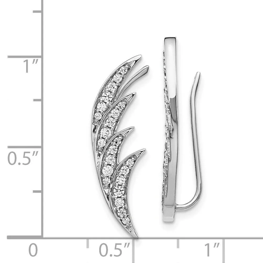 14k White Gold Diamond Earrings