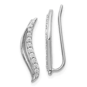 14k White Gold Diamond Earrings