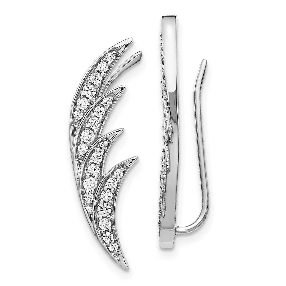 14k White Gold Diamond Earrings