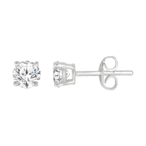 9ct White Gold 1/2 Carat Diamond Stud Earrings