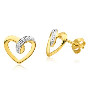 9ct Yellow Gold Classic Diamond Stud Earrings
