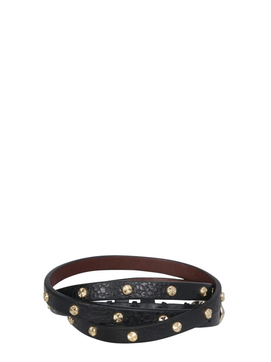 Alexander McQueen Double Wrap Skull Bracelet