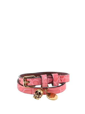 Alexander McQueen Skull Charm Wrap Bracelet