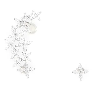 APM Monaco Floral Embellished Ear Cuff Earrings
