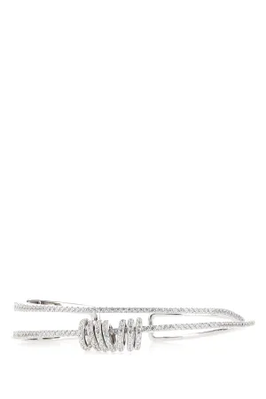 APM Monaco Sliding Ring Embellished Double Cuff