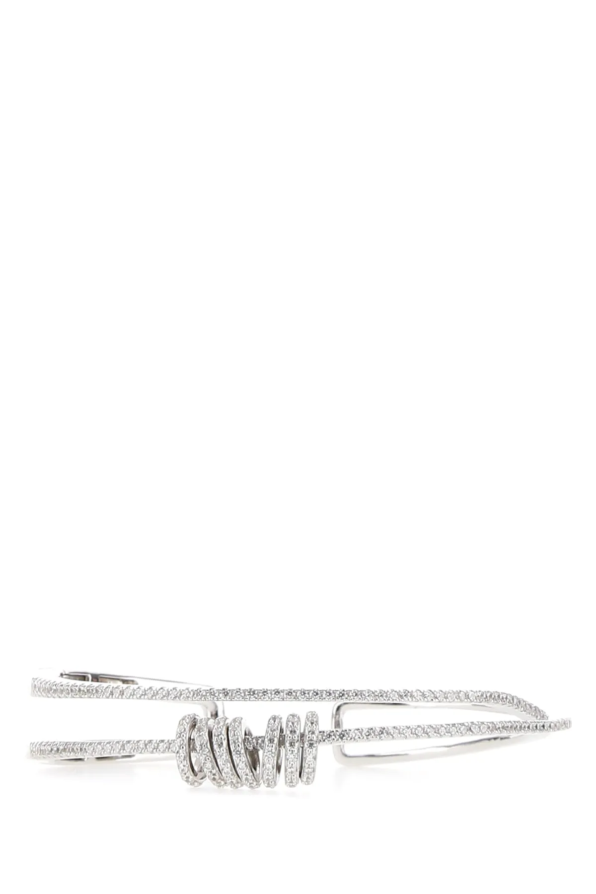 APM Monaco Sliding Ring Embellished Double Cuff