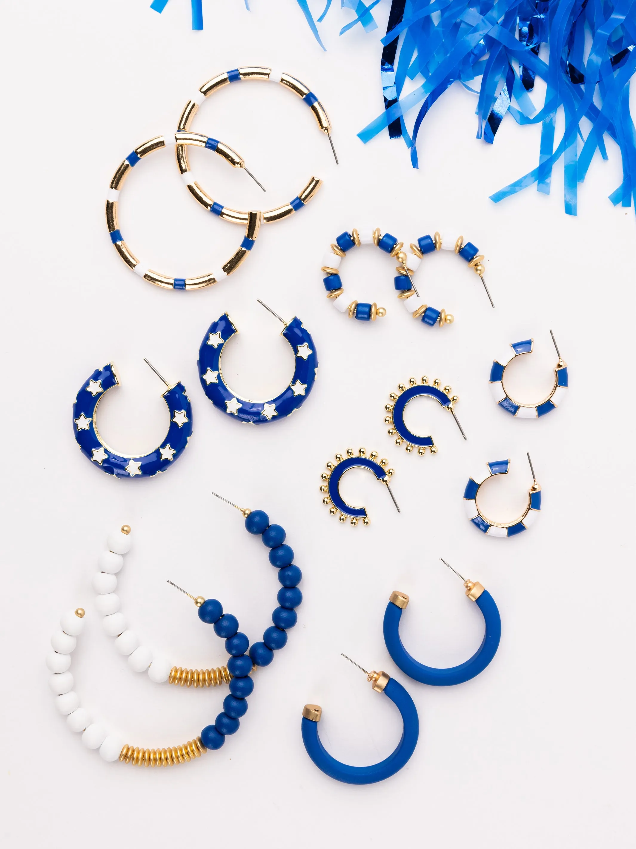 Astrid Earrings | Blue   White