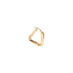 Bottega Veneta Twisted Triangle Hoop Earrings