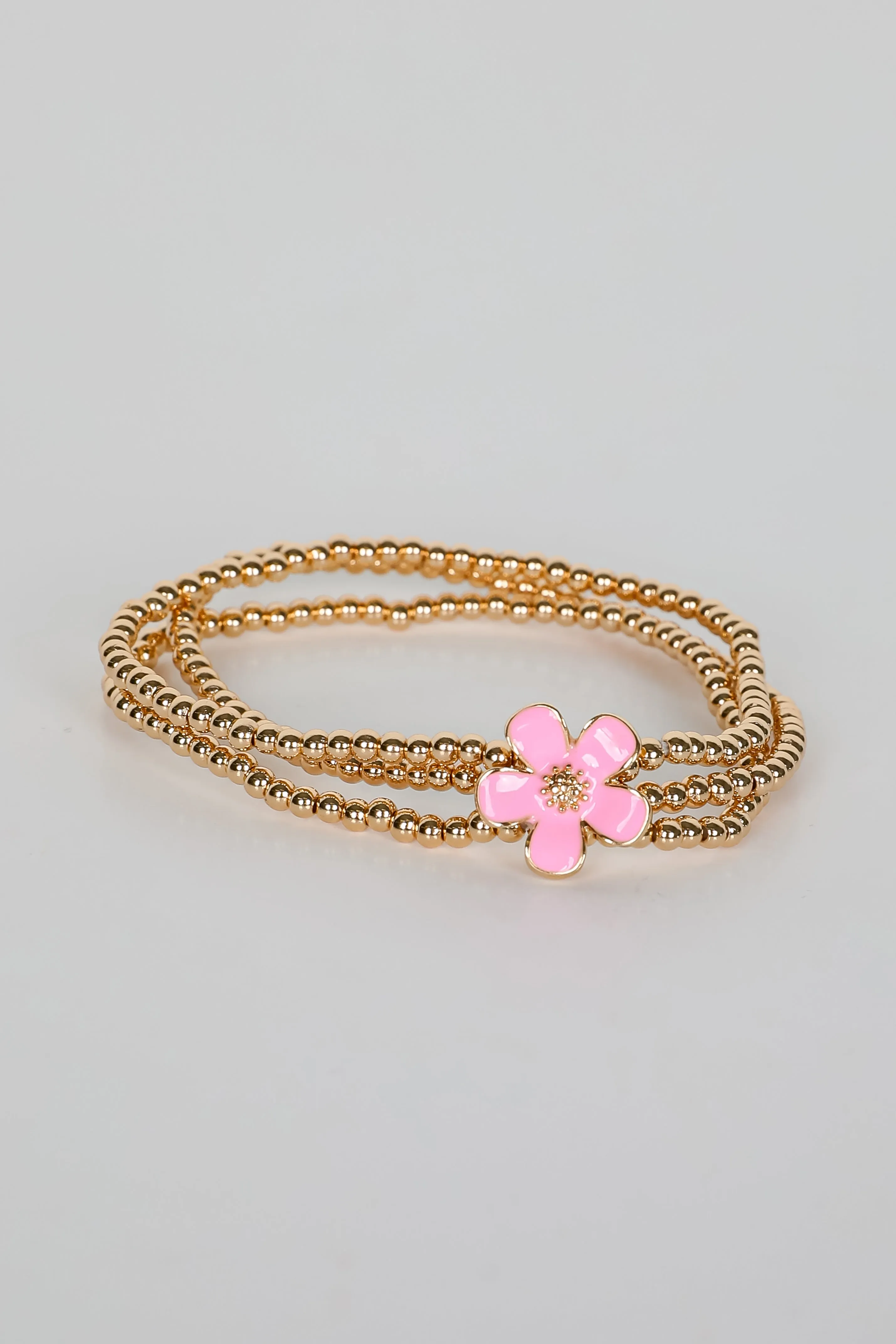 Catherine Beaded Flower Charm Bracelet