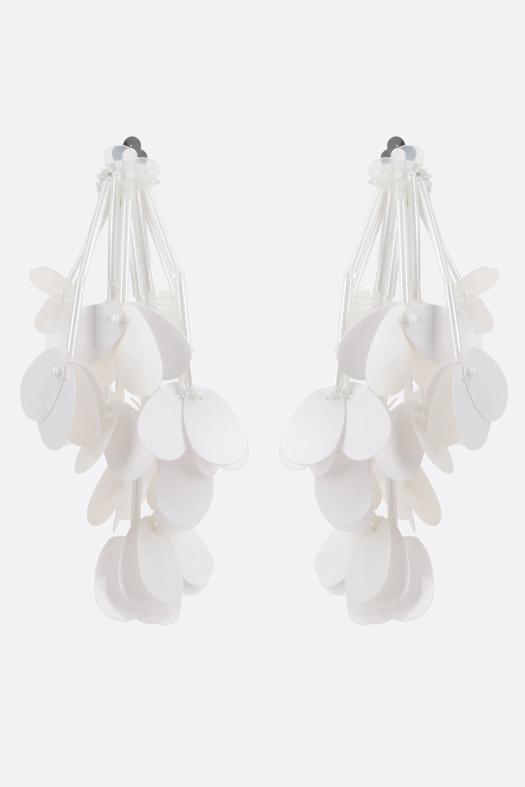 clip-on earring with sequin fringes