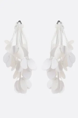 clip-on earring with sequin fringes