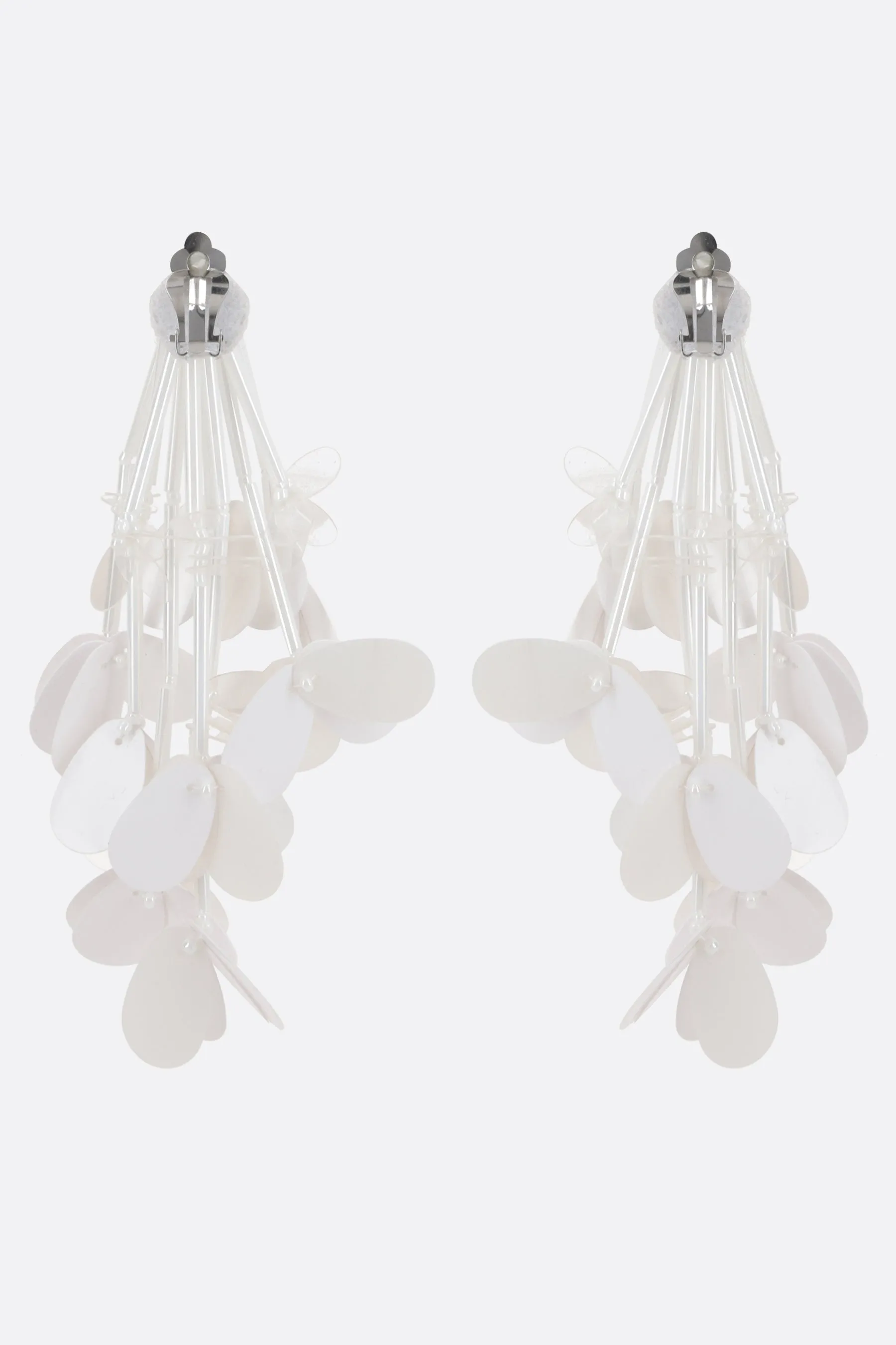 clip-on earring with sequin fringes