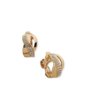 Clip On Twist Stud Earrings