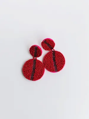 Colleen Earrings | Crimson   Gray