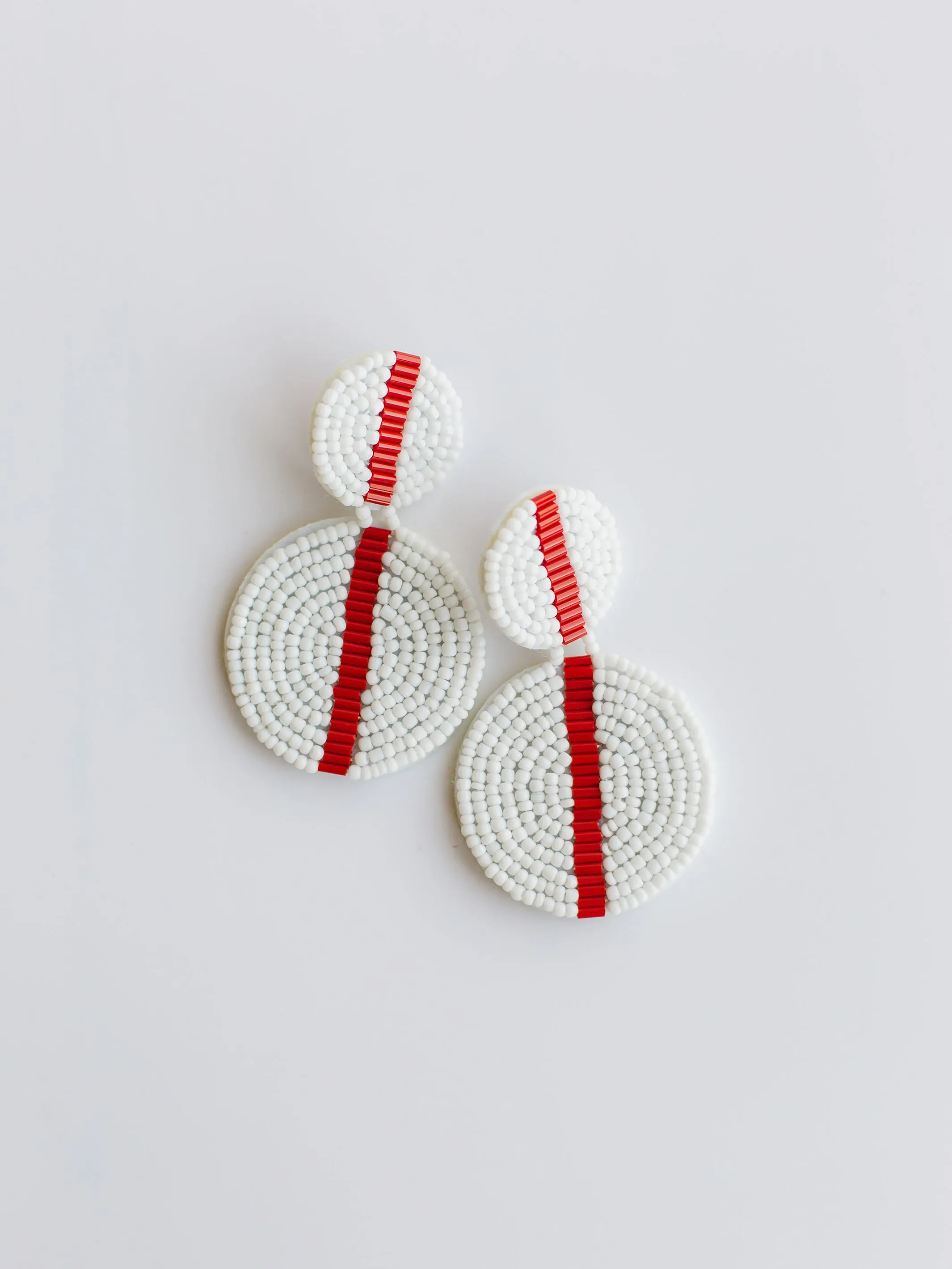 Colleen Earrings | Crimson    White