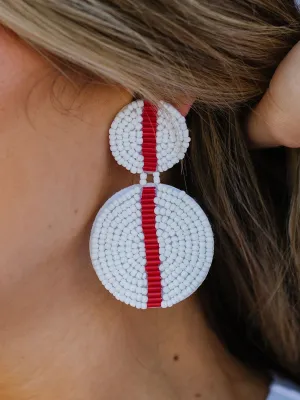 Colleen Earrings | Crimson    White