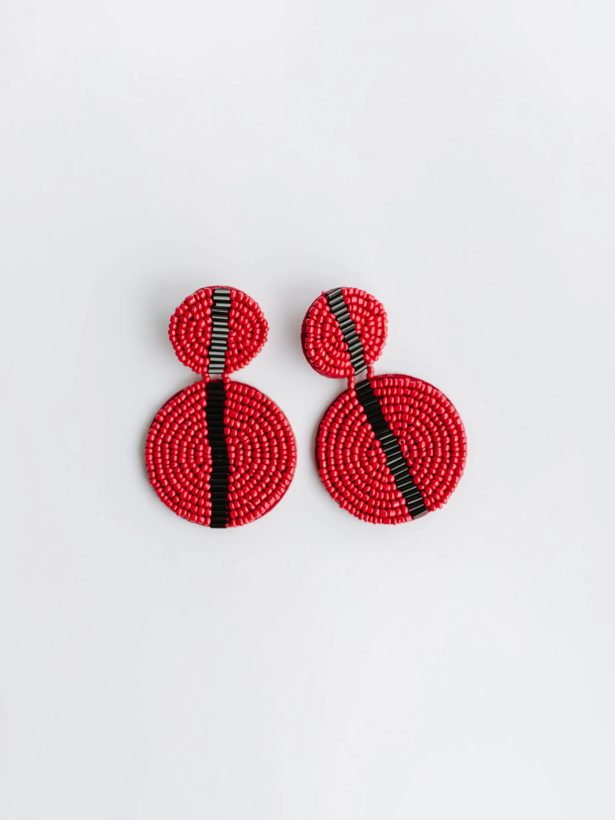 Colleen Earrings | Garnet   Black
