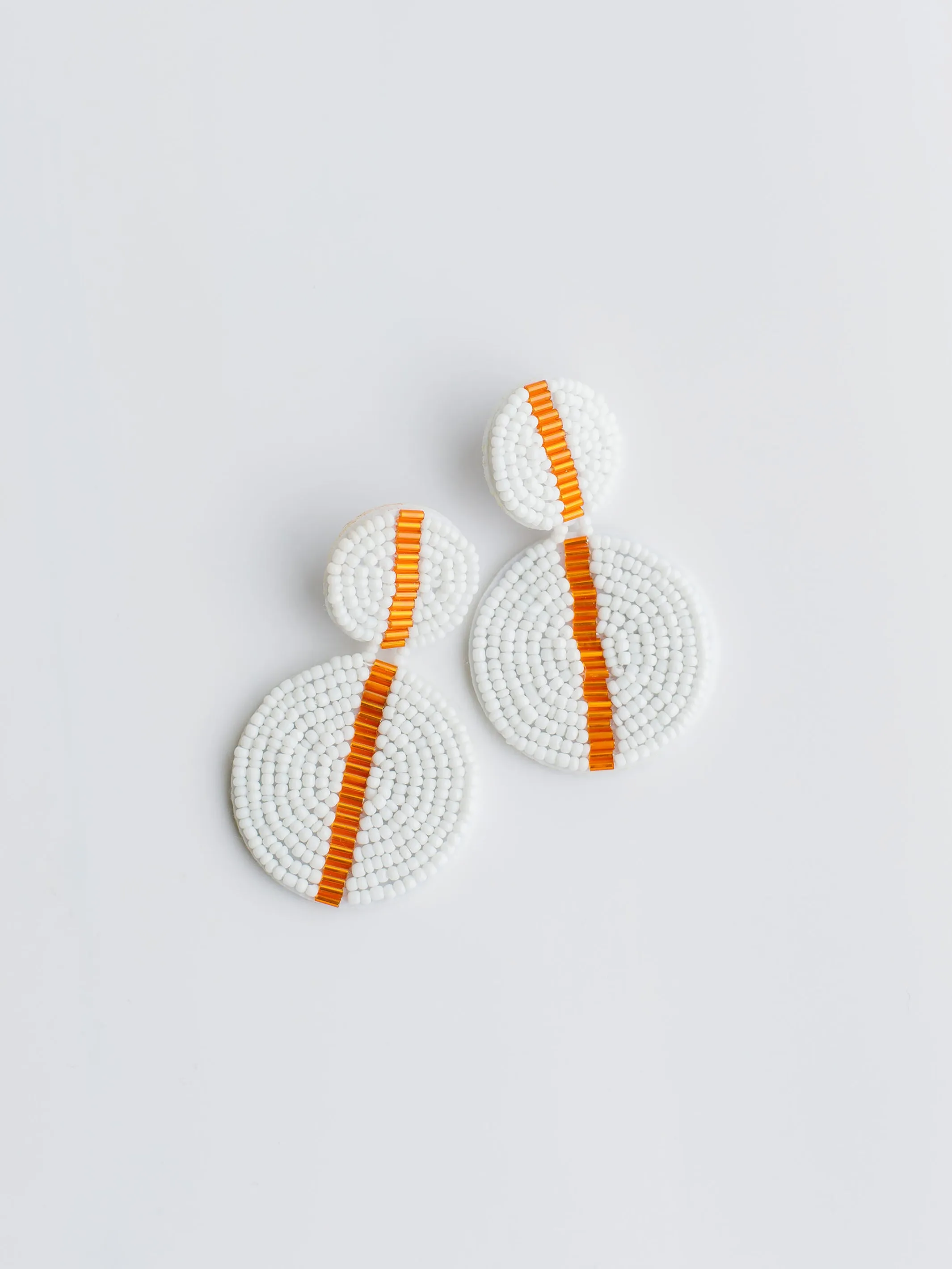Colleen Earrings | Orange   White