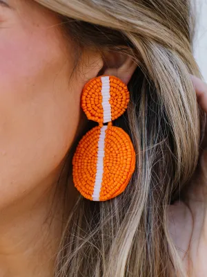 Colleen Earrings | Orange   White