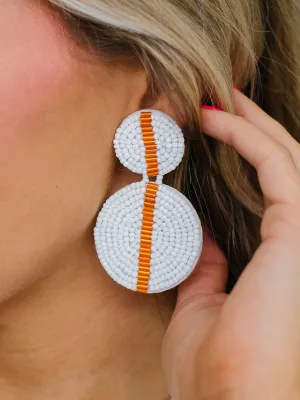 Colleen Earrings | Orange   White