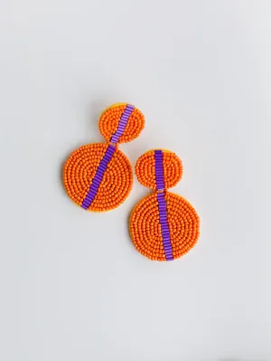 Colleen Earrings | Purple   Orange