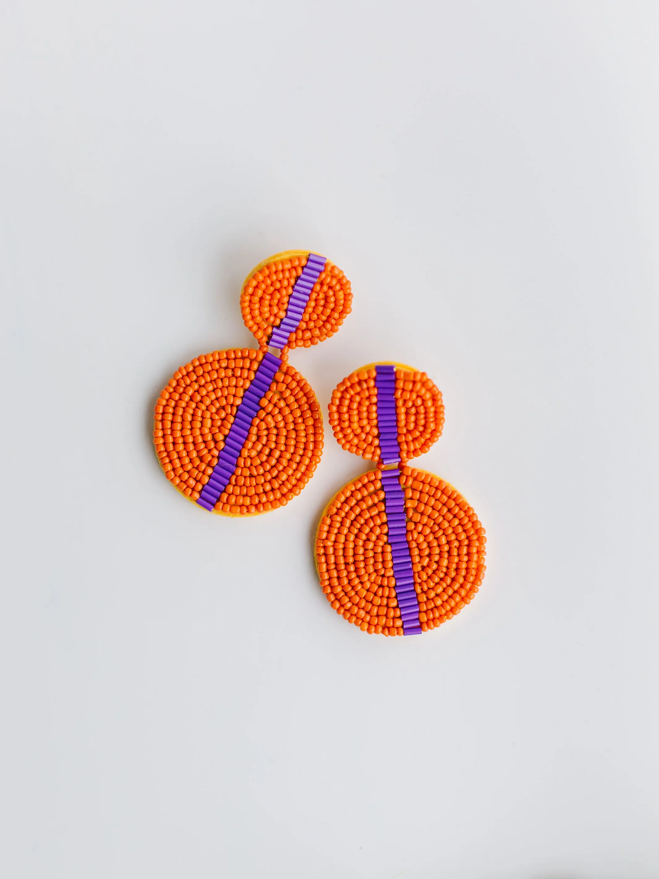 Colleen Earrings | Purple   Orange