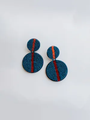 Colleen Earrings | Red   Blue
