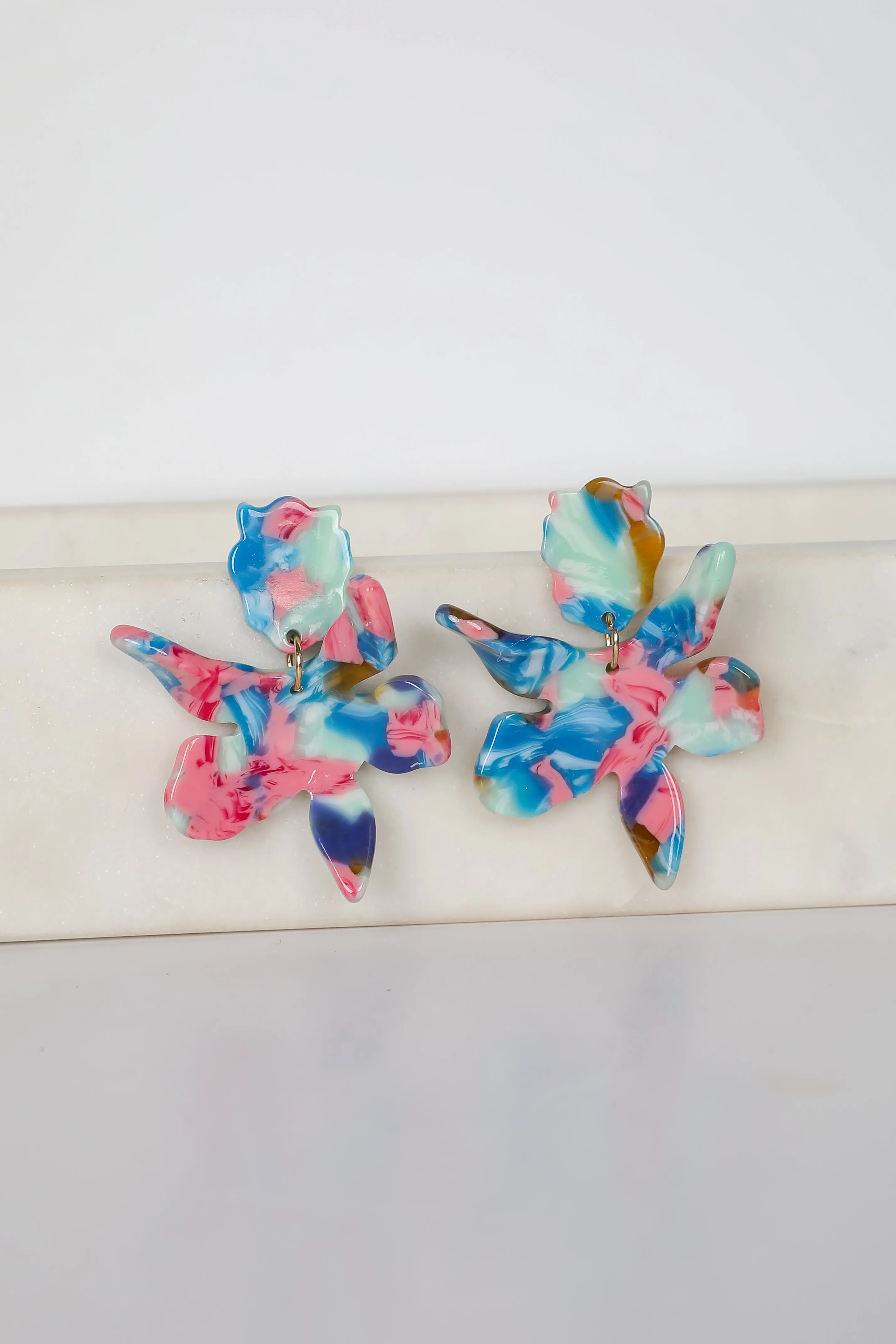 Cora Acrylic Statement Drop Earrings