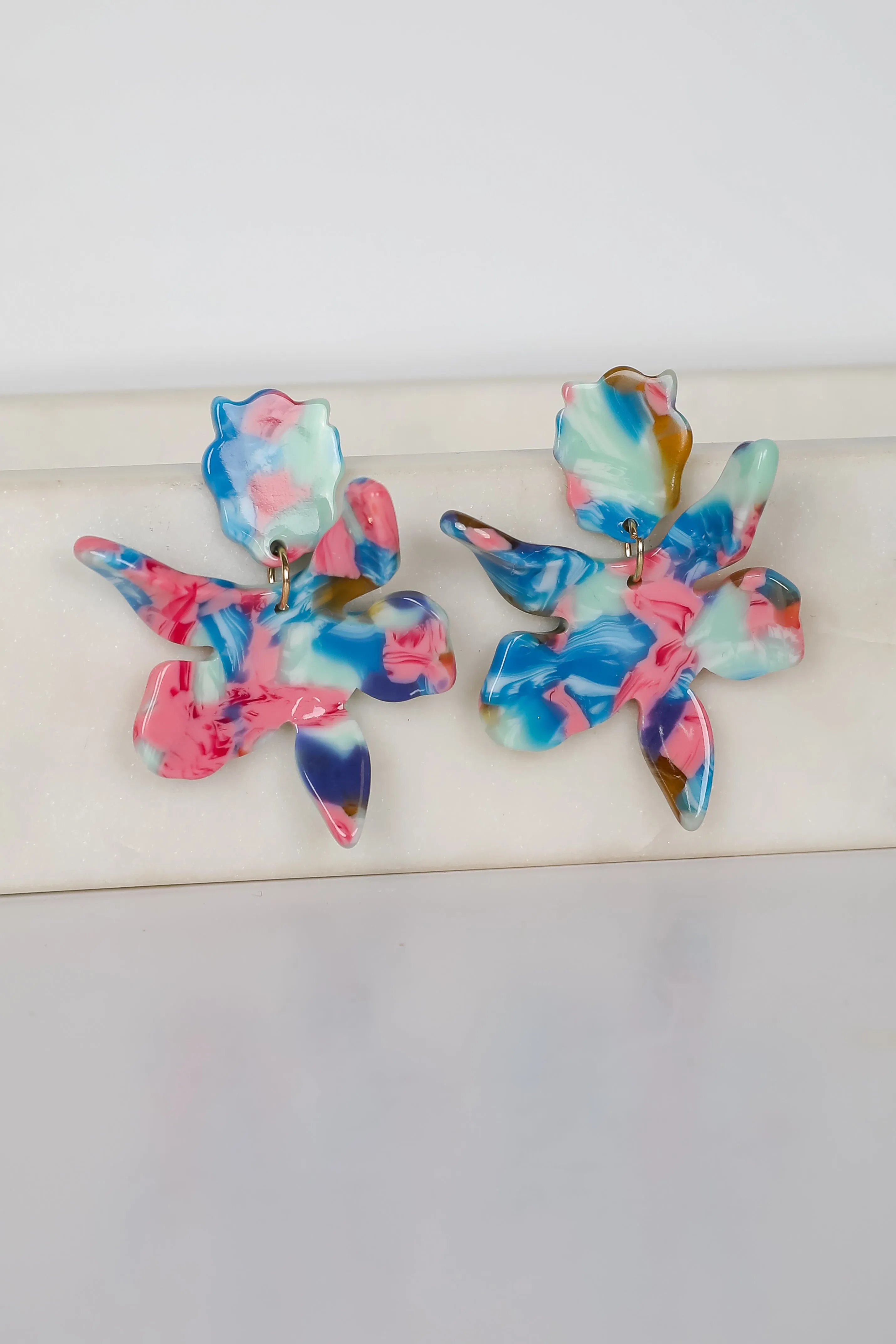 Cora Acrylic Statement Drop Earrings