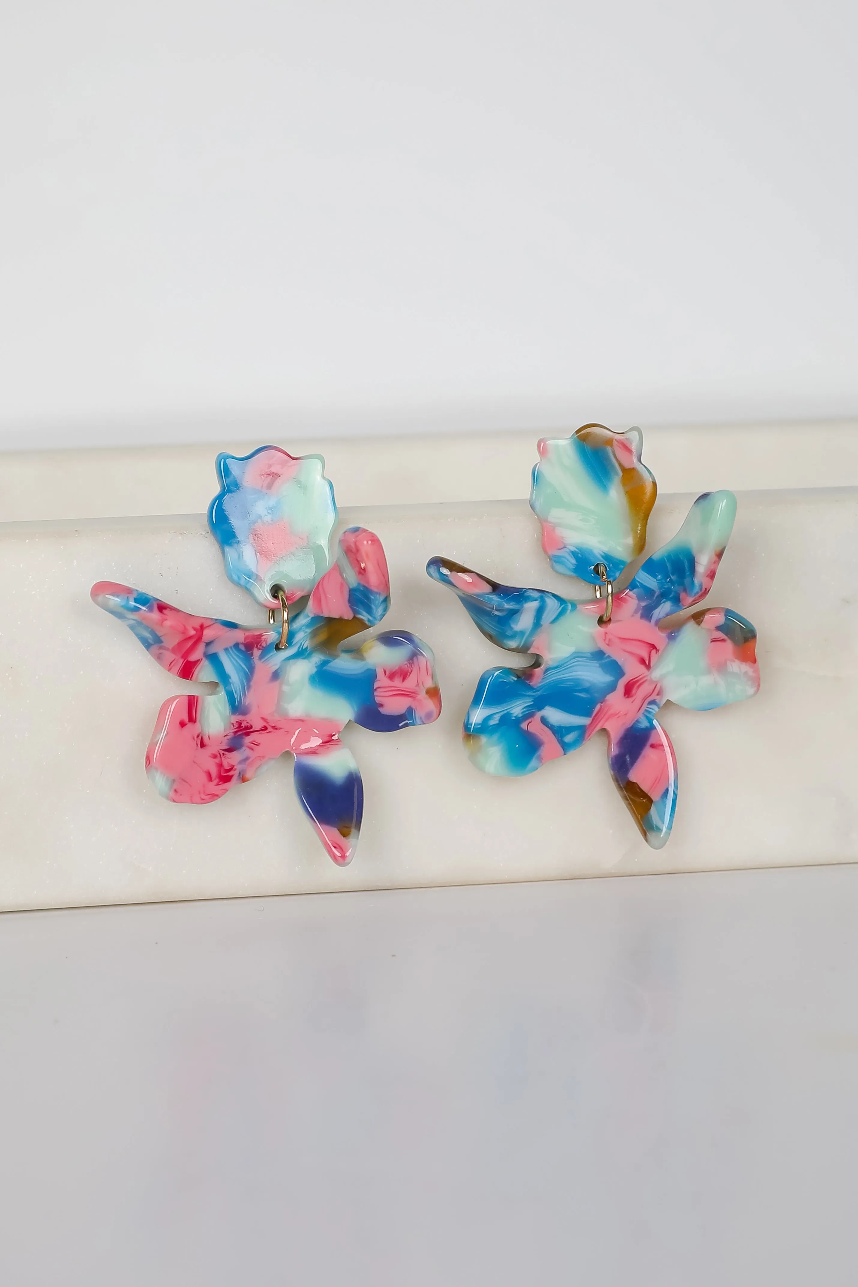 Cora Acrylic Statement Drop Earrings