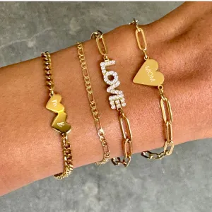 Custom Heart 4 Bracelet Set