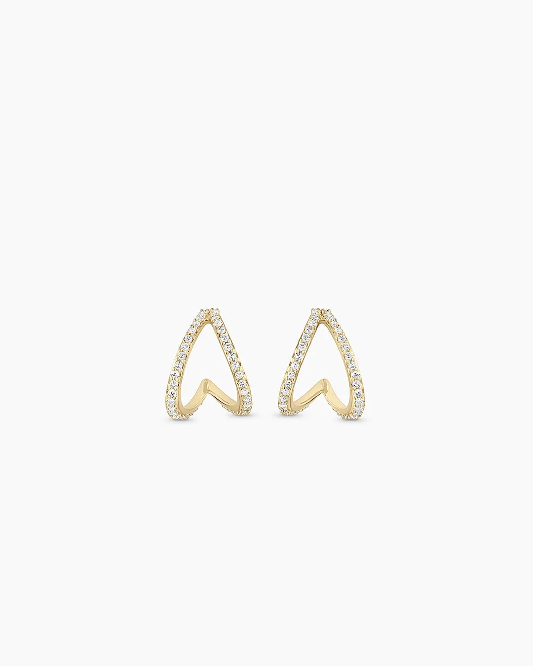 Diamond Pavé Split Huggies