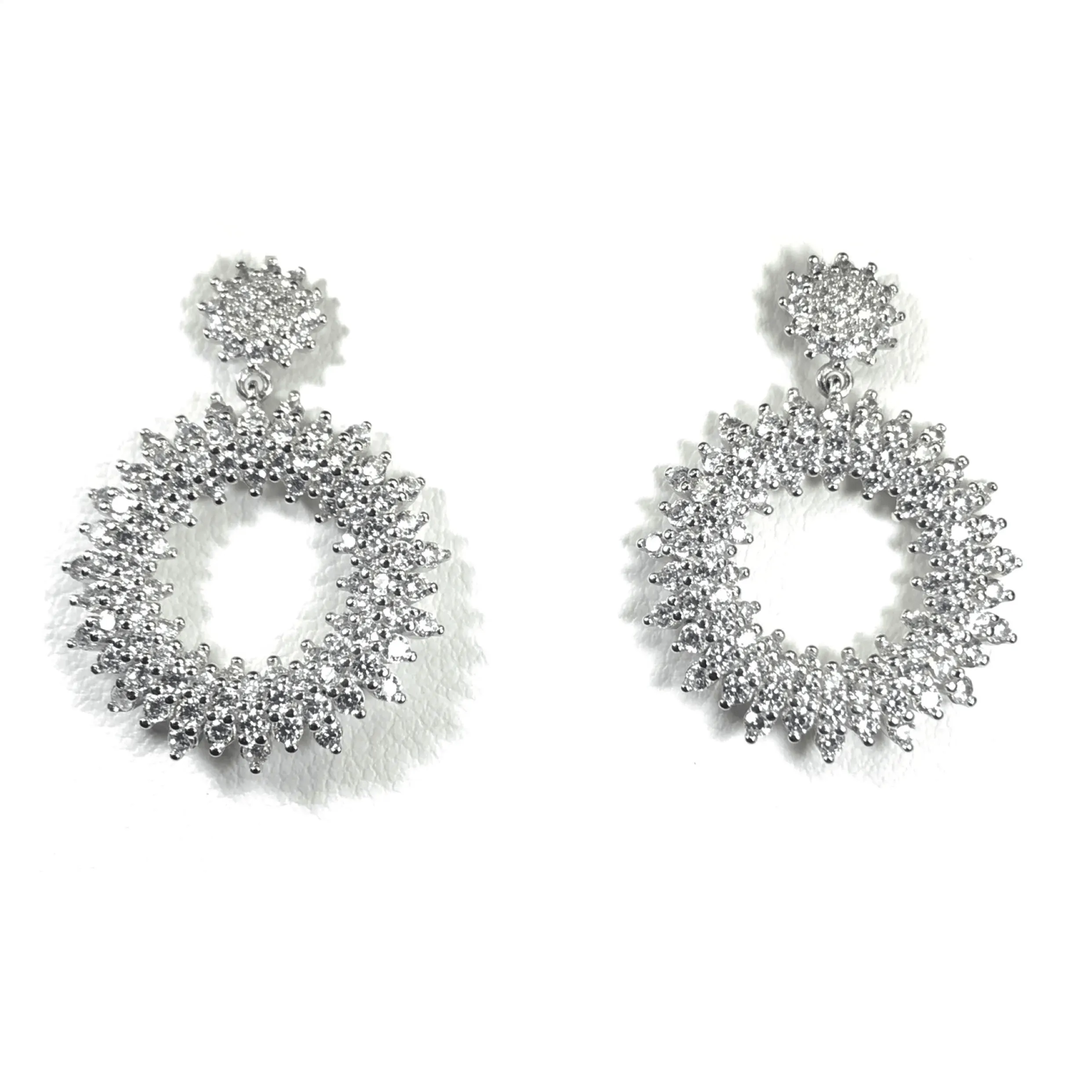 Dressy Pave Door Knocker Earrings