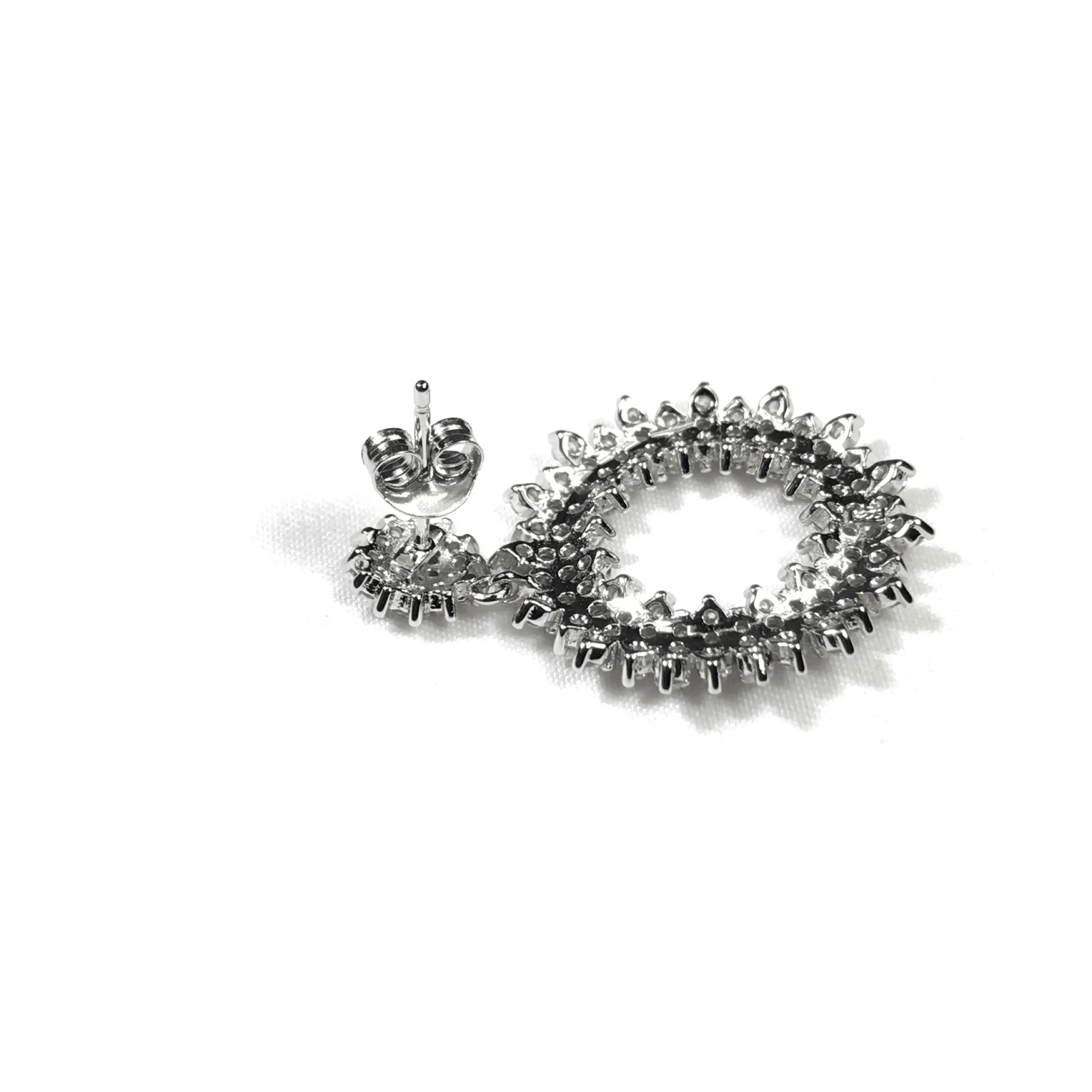 Dressy Pave Door Knocker Earrings