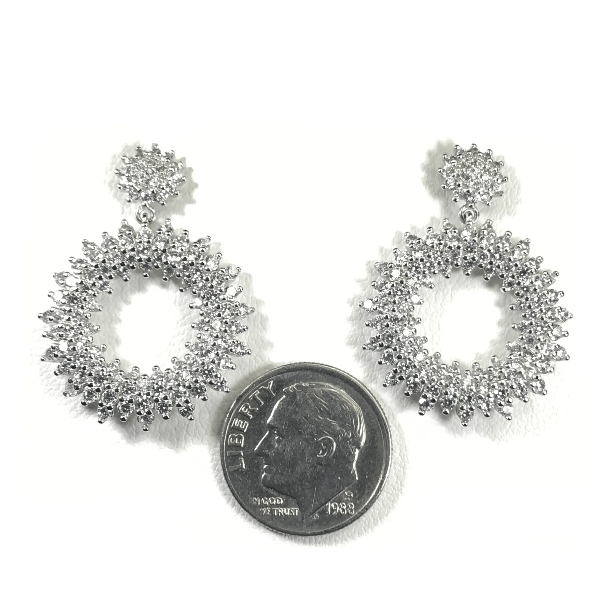 Dressy Pave Door Knocker Earrings