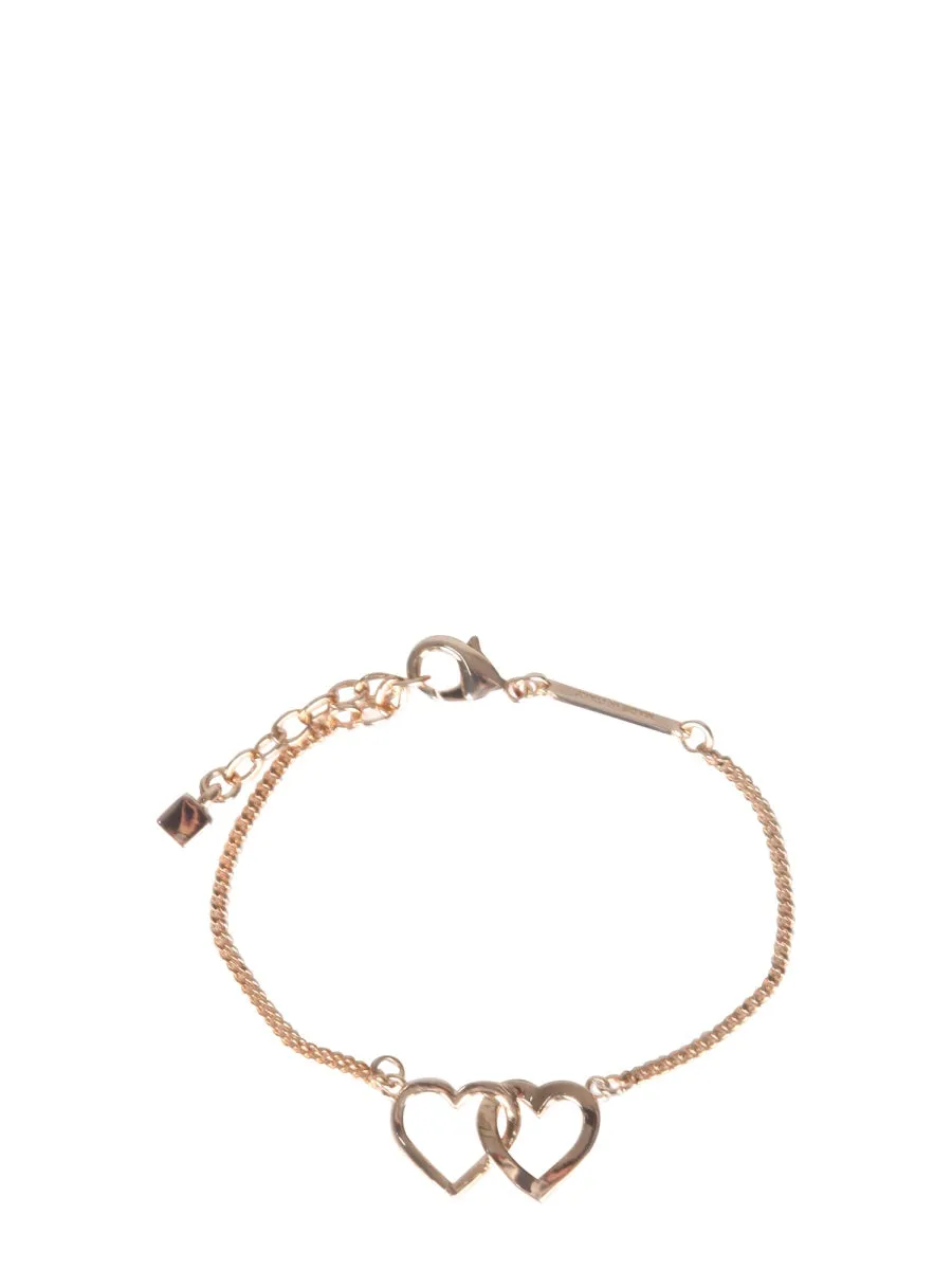 Dsquared2 Double Heart Embellished Bracelet