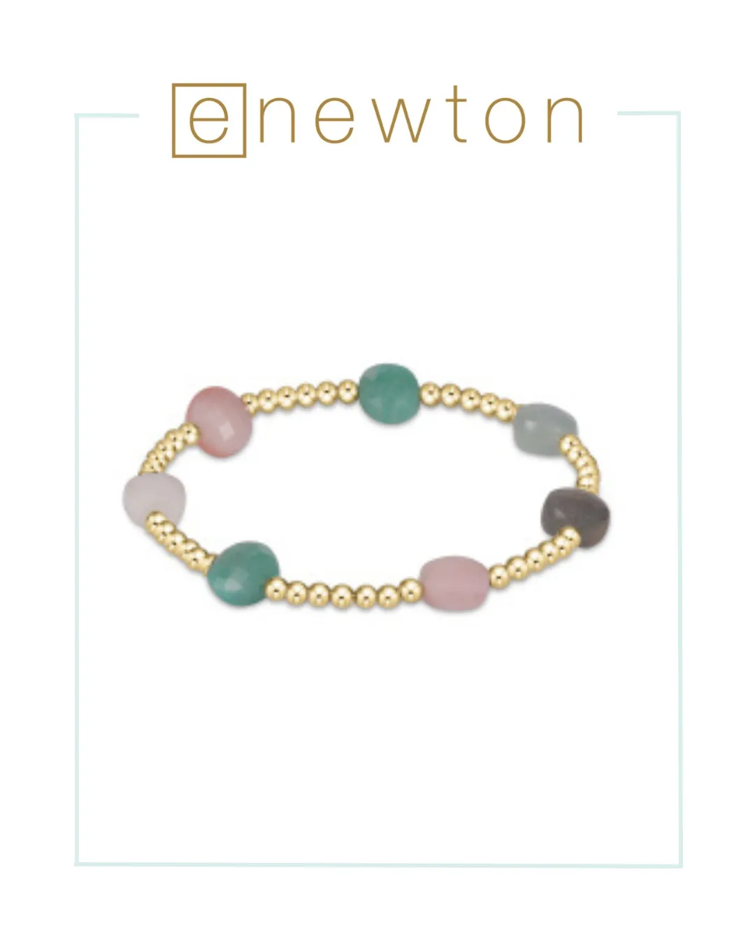 E Newton Admire Gold 3mm Bead Bracelet - Hot Mess