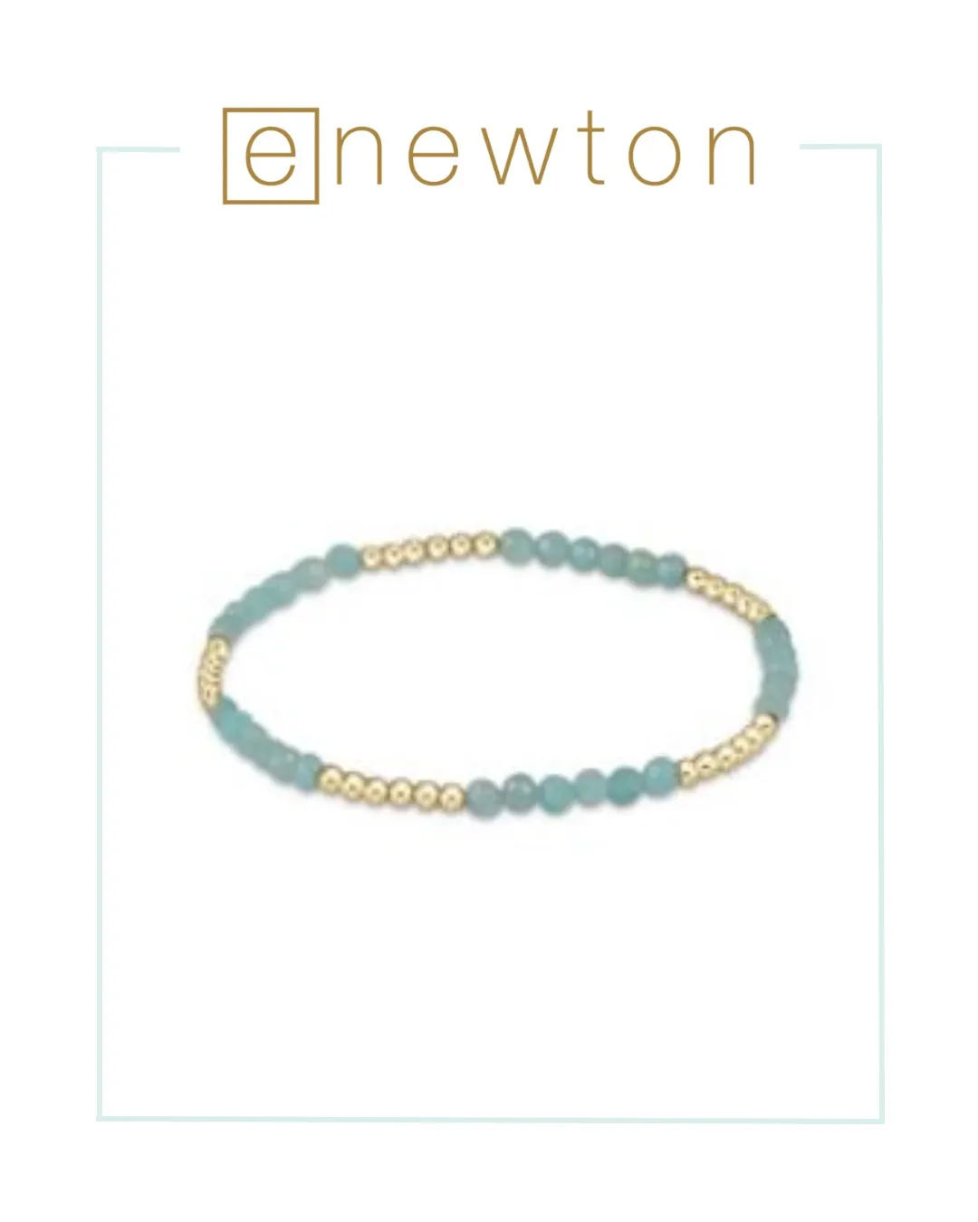 E Newton Blissful Pattern 2.5mm Bead Bracelet - Amazonite