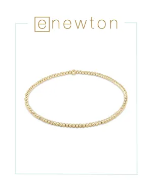 E Newton Classic Gold 2.5mm Bead Bracelet