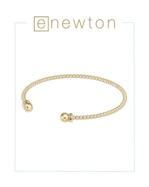 E Newton Classic Gold 2mm Bead Cuff - Gold