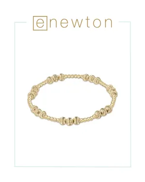 E Newton Dignity Joy Pattern 5mm Bead Bracelet - Gold