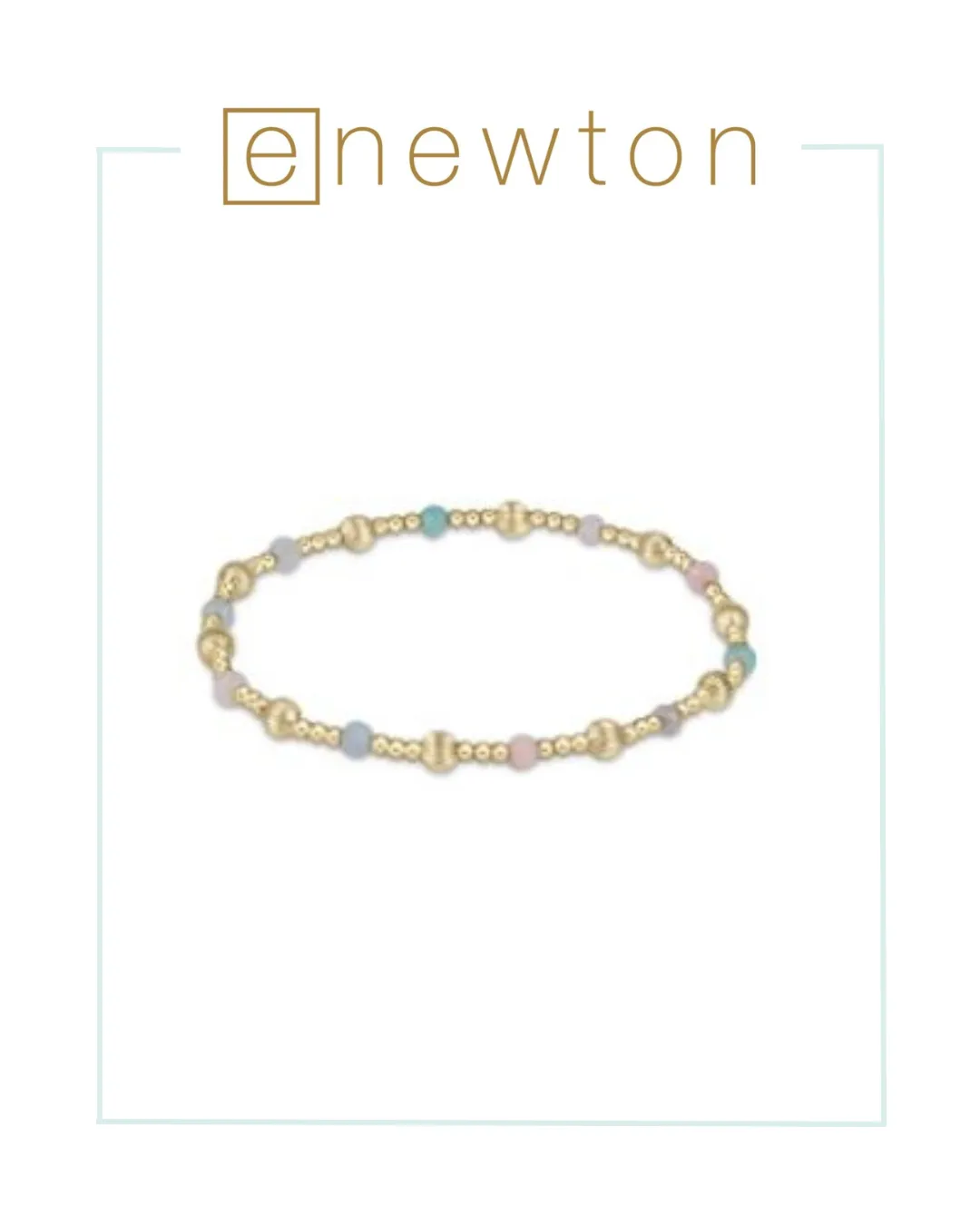 E Newton Dignity Sincerity Pattern 4mm Bead Bracelet - Hot Mess