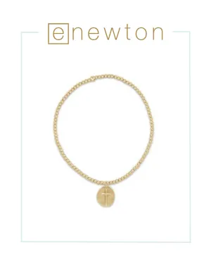 E Newton Extends | Classic Gold 2mm Bead Bracelet - Inspire Small Gold Charm