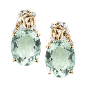 Eden Green Amethyst Earrings