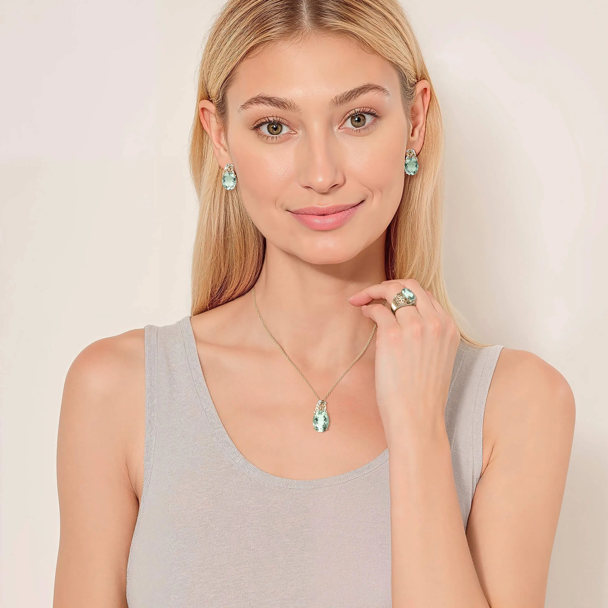 Eden Green Amethyst Earrings